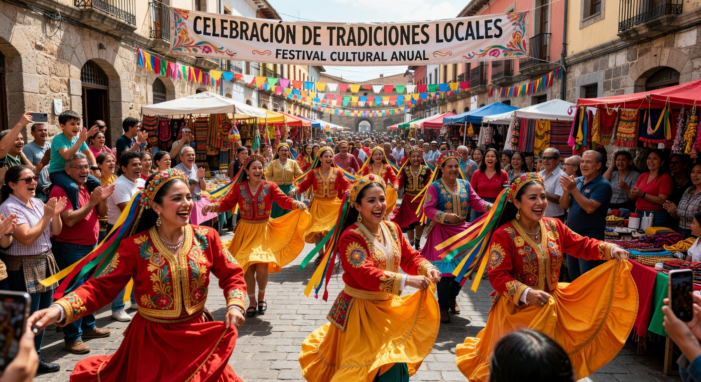 Traditional cultural festival dancers in costume