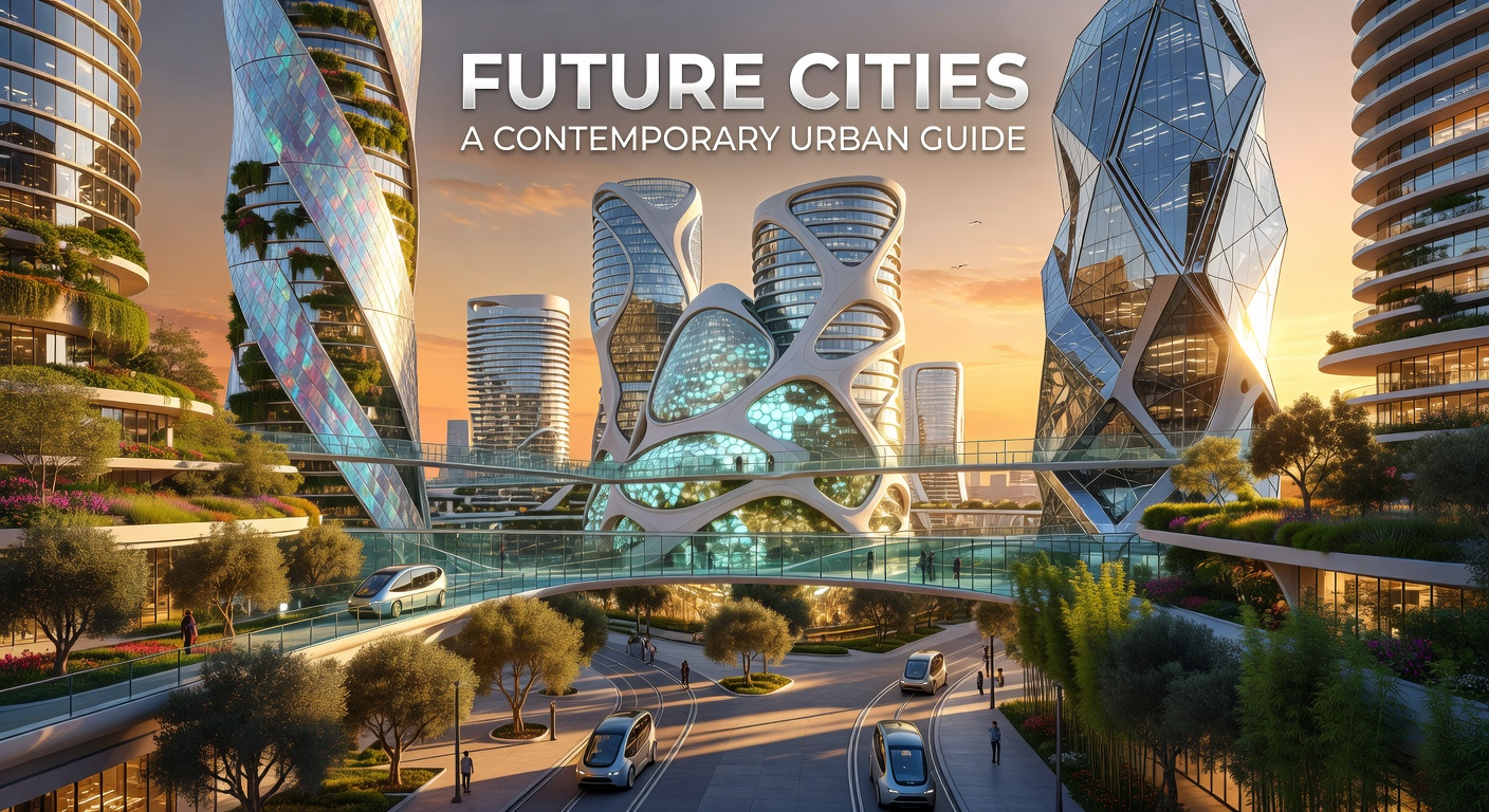 Futuristic modern city architecture